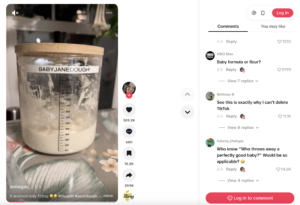 HBO Max official account comments on a viral TikTok